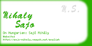 mihaly sajo business card